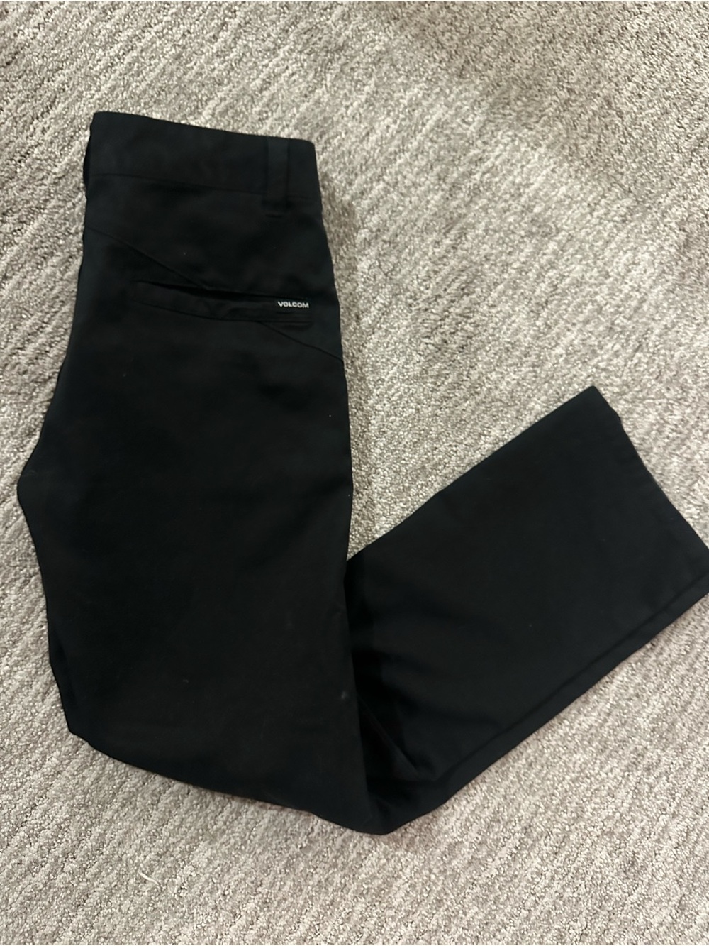 Volcom Boy's Black Pants - Slim Casual Trousers
